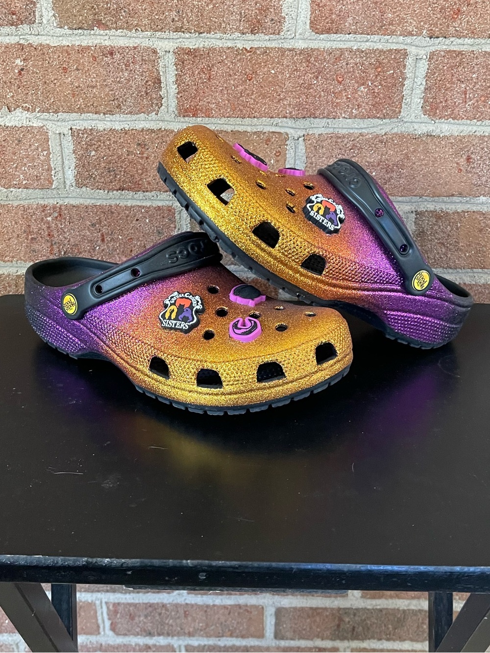 Hocus Pocus Glitter Crocs with Permanent Charms - Picture 5 of 6